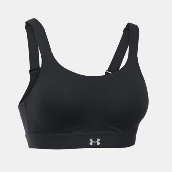 Under Armour Black Eclipse High Impact Sports Bra Hook And Loop Back Closure - Picture 16 of 16